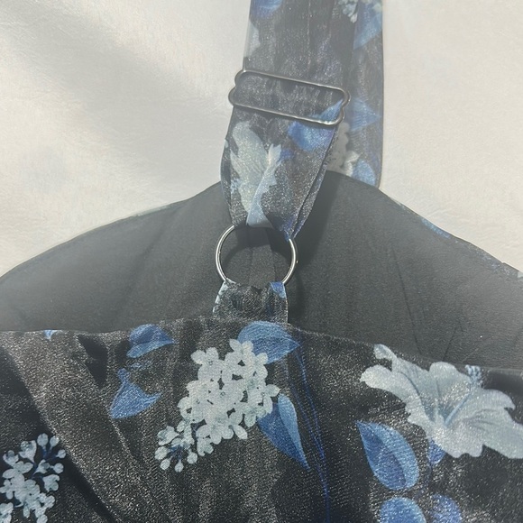 Lulu's Blue and White Ruched Tie Front Sundress - Picture 13 of 15